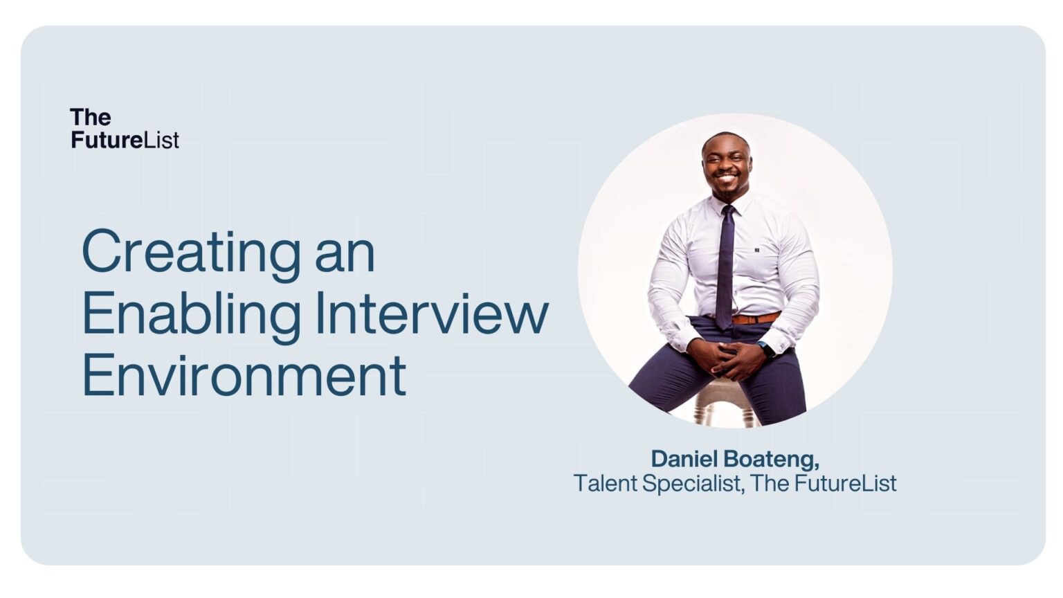 Cultivating success creating an enabling interview environment for